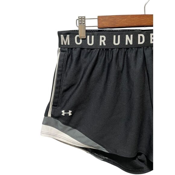 Under Armour Women's Play Up Trico Athletic Shorts Black Size Large Loose - Picture 10 of 10